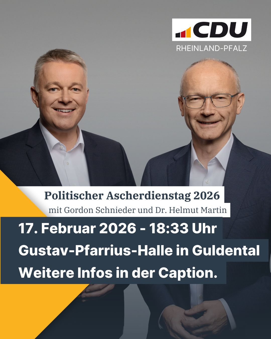 Politischer Ascherdienstag mit Gordon Schnieder 17.02.2026